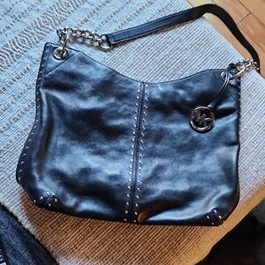 Michael Kors Black Studded Shoulder Bag